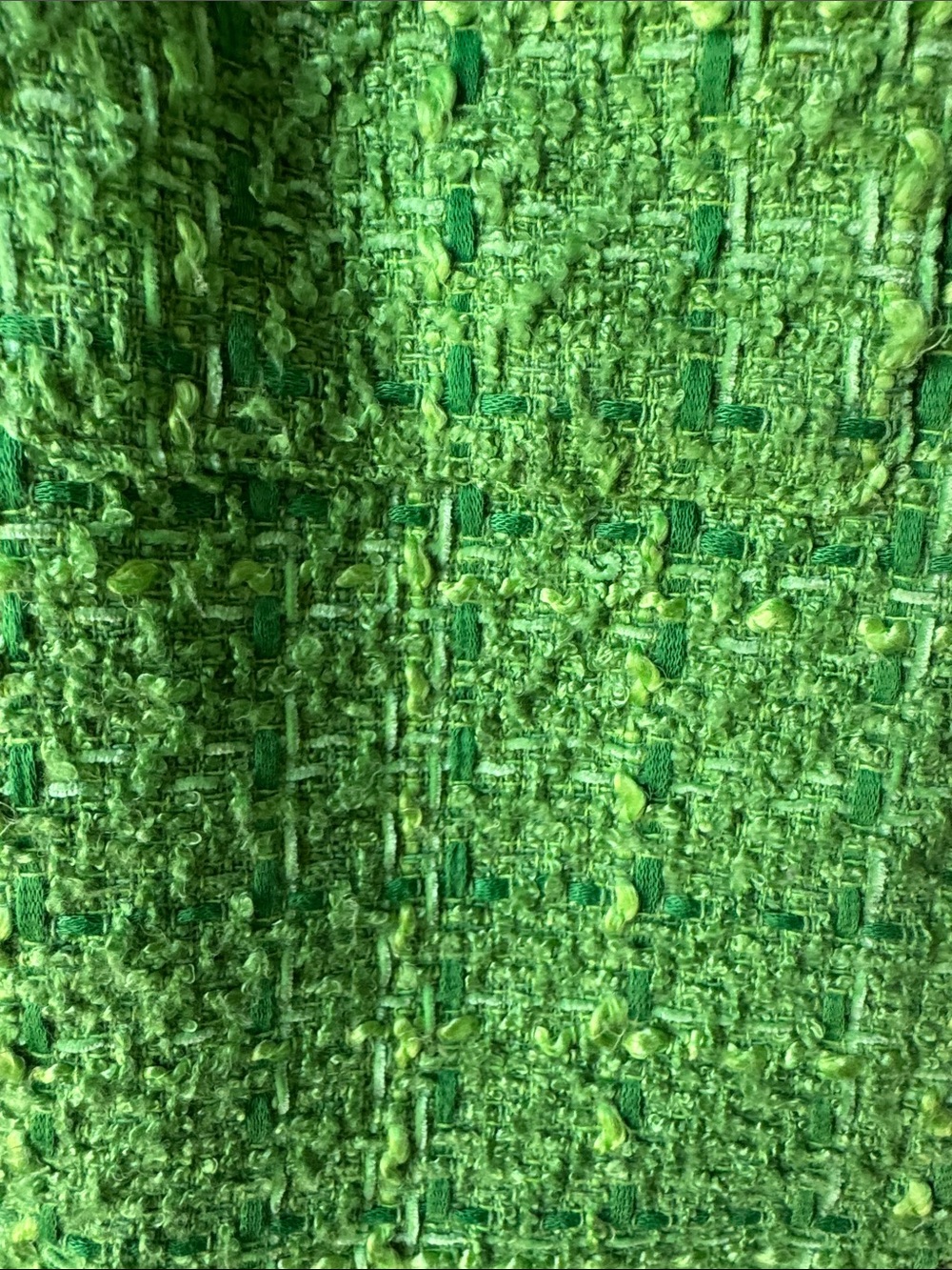 Nicole Miller Lime Green Tweed Boxy Blazer - Picture 4 of 6